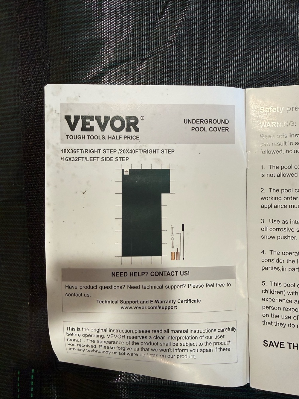 Vevor Underground Pool Cover - Picture 2 of 4